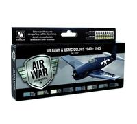 Vallejo 71157 17ml x 8 Model Air Set - US NAVY & USMC Colors WWII 1940-1945