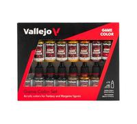 Vallejo 72291 Leather and Metal Acrylic Paint Set Assorted Colour, 17ml(Pack of 16), Bronze
