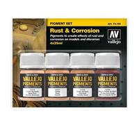 Acrylicos Vallejo "Rust & Corrosion" Pigments Set, Multicolor, 35 ml (Pack of 4)