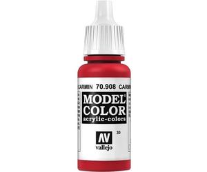 Vallejo 908 Model Colour Carmine Red 17ml Paint Dropper Bottle