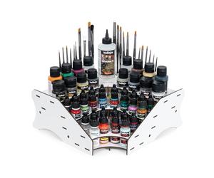 Vallejo Accesorios - Paint Stand Display Corner Module 27 cm x 27 cm x 11 cm for Organizing Miniatures and Paints, Ideal for Hobbyists and Artists