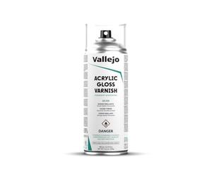 Vallejo Acrylic Gloss Varnish Spray 400 Ml, Durable and Flexible Protection for Acrylic and Oil Paints, Clear Finish for Art Projects