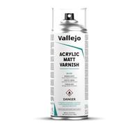 Vallejo Acrylic Matt Varnish Spray 400ml, Durable and Flexible Protection for Acrylic and Oil Paints, Clear Matte Finish, Ideal for Artists and Hobbyists