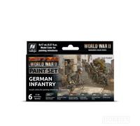 Vallejo Acrylic Paint Sets WW2 Model Wargames British US German Soviet Infantry