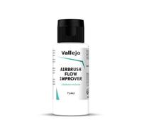 Vallejo Airbrush Flow Improver 60ml Paint Set | Avoid clogs, for model painting, delays drying, improves fluidity, brush and airbrush use, odorless