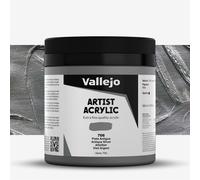 Vallejo : Artist Acrylic Paint : 500ml Pot : Antique Silver