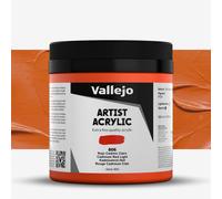 Vallejo : Artist Acrylic Paint : 500ml Pot : Cadmium Red Light