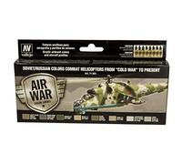 Vallejo VAL71601 AV Model Air Set-Soviet Helicopters Post War Paints for use with an Airbrush, Various, 17ml