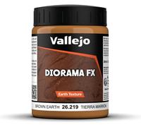 Vallejo Diorama FX Brown Earth 200 ml, Water-Based Acrylic 200 ml (Pack of 1)