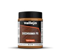 Vallejo Diorama FX Brown Earth 200 ml, Water-Based Acrylic Paint for Realistic Finishes, High-Density Paste for Simulating Soil Textures in Dioramas and Models