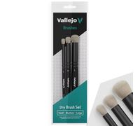 Vallejo Dry Brush Set B07990 Natural Hair (S, M, L)