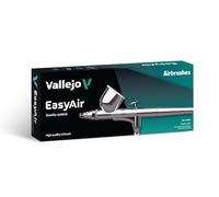Vallejo EasyAir Double Action Airbrush, Ideal for Model Making and Airbrushing, Floating Nozzle 0.3 mm, Cup 10 ml, Quick Connect, Ergonomic and Solid Design