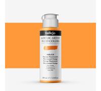 Vallejo : Fluid Artist Acrylic Paint : 100ml : Fluorescent Orange