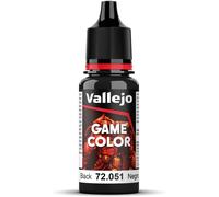 Vallejo Game Color 17 ml Acrylic Paint - Black 17 (Pack of 1),