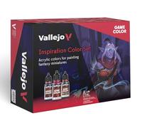 Vallejo Game Color 72182 Inspiration Color Set (48x18ml + 3 Brushes)