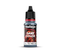 Vallejo Game Color Acrylic Paint, Steel Grey Matte Finish, Water-Based for Fantasy Figures and Wargames, 18 ml Dropper Bottle