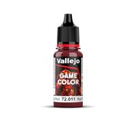 Vallejo Game Color Acrylic Paint, Water-Based, for Fantasy Figures and Wargames, 18 ML Bottle with Dropper, Viscera Red, Matte Finish