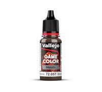 Vallejo Game Color Acrylic Paint, Water-Based, for Fantasy Figures and Wargames, 18 ml Dropper Bottle, Matte Finish, Bronze Color