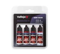Vallejo Game Color Ultramarine Blue Acrylic Paint Set (Ultramarine Color Set). Kit of 4 Matte Finish Colors in 18 ml Dropper Bottles for Fantasy Figures and Wargames
