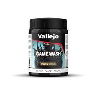 Vallejo Game Wash Acrylic Paint, Black Wash for Easy Shadow and Light Effects, 200ml, Ideal for Miniatures and Models