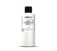 Vallejo Gloss Polyurethane Varnish, Durable Protection for Models and Miniatures, 200 ml, Ideal for Brush or Airbrush Application, High Resistance Finish