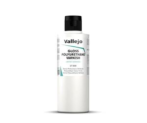 Vallejo Gloss Polyurethane Varnish, Durable Protection for Models and Miniatures, 200 ml, Ideal for Brush or Airbrush Application, High Resistance Finish