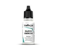 Vallejo Gloss Varnish, Water-Based Acrylic Finish for Art Projects, 18 ml, Clear, Ideal for Protecting Paintings and Miniatures