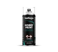 Vallejo Hobby Paint Spray, 400 ml Matte Primer for Modeling and Miniatures, Self-Leveling Base Coat with 2 Nozzles, Ideal for Smooth Finishes