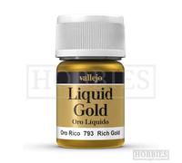 Vallejo Liquid Metals Gold Silver Copper Model Paint Full Range Set 35ml Bottles
