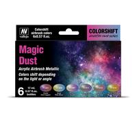 Vallejo The Shifters Acrylic Paint Set, 6 Metallic Finish Colors for Airbrush, 17 ml Bottles, Ideal for Fantasy Figures and Wargames