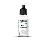 Vallejo Matt Varnish, Water-Based Acrylic Finish for Model Painting, 18 ml, Non-Toxic, Quick-Drying, Ideal for Miniatures and Crafts