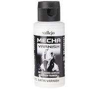 Vallejo Mecha Color Acrylic Paint, 60 ml, Satin Varnish for Airbrush, High Resistance to Handling and Impact