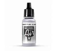 Vallejo Model Air 17 ml Acrylic Paint - Metallic Aluminium
