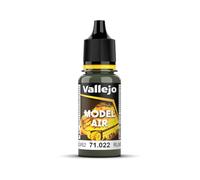Vallejo Model Air Acrylic Paint RLM82 Hellgrün, Matte Finish for Airbrush, 18 ml Bottle with Dropper for Modeling and Miniatures