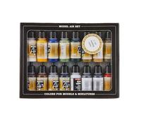 Vallejo Model Air Building Acrylic Paint Set for Air Brush - Assorted Colours (Pack of 16), 17 ml
