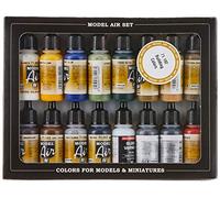 Vallejo Model Air Building Acrylic Paint Set for Air Brush - Assorted Colours (Pack of 16), 17 ml
