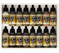 Vallejo Model Air Extreme Modelling Tank Acrylic Paint Set for Air Brush - Assorted Colours (Pack of 16),17 ml (Pack of 16), Red