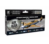 Vallejo Model Air Set - Luftwaffe Maritime and Tropical Colors,17 ml (Pack of 8)