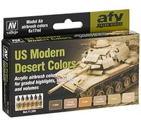 Vallejo Model Air Set - US Modern Desert Colors, 17 ml (Pack of 6)
