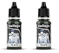 Vallejo Model Color 17 ml Acrylic Paint - German Cam Dark Green (Pack of 2)