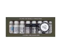 Vallejo Model Color 17 ml Auxiliary Set,Black