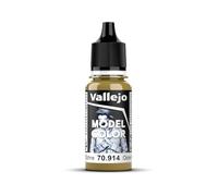 Vallejo Model Color Acrylic Paint Green Ochre, 18 ml, Self-Leveling Formula, BSL System for Modeling and Miniatures