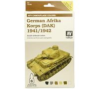 Vallejo Model Color Armour Colour Set - AFV German Afrika Korps 1941/42,8 ml (Pack of 6)
