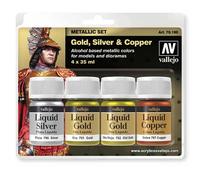 Vallejo Model Color Set - Liquid Gold (Set of 4)