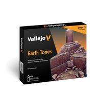 Vallejo Model Color Earthtones Acrylic Paint Set - Assorted Colours (Pack of 16)