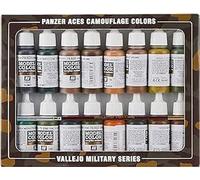 Vallejo Model Color Panzer Aces Camouflage Acrylic Paint Set - Assorted Colours (Pack of 16), 17 ml