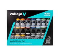 Vallejo Model Color Nava Steam Era Acrylic Paint Set - Assorted Colours (Pack of 16),17 ml