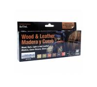 VAL70182 - AV Vallejo Model Color Set - Wood and Leather (x8)
