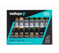 Vallejo 70109 Model Color WWII Allies Acrylic Paint Set - Assorted Colours (Pack of 16) X17ml