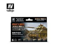 Vallejo Model Color Set - WWII British Armour & Infantry 70.204